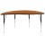Flash Furniture XU-A60-HCIRC-OAK-T-A-GG 60" Half Circle Wave Flexible Collaborative Oak Thermal Laminate Activity Table addl-6