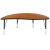 Flash Furniture XU-A60-HCIRC-OAK-T-P-GG 60" Half Circle Wave Flexible Collaborative Oak Thermal Laminate Activity Table, Short Legs addl-6