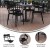 Flash Furniture XU-CH-10318-ARM-BK-GG Indoor/Outdoor Black Steel 2 Slat Stackable Armchair addl-3