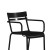 Flash Furniture XU-CH-10318-ARM-BK-GG Indoor/Outdoor Black Steel 2 Slat Stackable Armchair addl-8