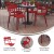 Flash Furniture XU-CH-10318-ARM-RED-GG Indoor/Outdoor Red Steel 2 Slat Stackable Armchair addl-3