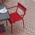 Flash Furniture XU-CH-10318-ARM-RED-GG Indoor/Outdoor Red Steel 2 Slat Stackable Armchair addl-5