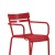 Flash Furniture XU-CH-10318-ARM-RED-GG Indoor/Outdoor Red Steel 2 Slat Stackable Armchair addl-8