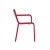 Flash Furniture XU-CH-10318-ARM-RED-GG Indoor/Outdoor Red Steel 2 Slat Stackable Armchair addl-9