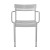 Flash Furniture XU-CH-10318-ARM-SIL-GG Indoor/Outdoor Silver Steel 2 Slat Stackable Armchair addl-10