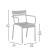 Flash Furniture XU-CH-10318-ARM-SIL-GG Indoor/Outdoor Silver Steel 2 Slat Stackable Armchair addl-4