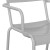 Flash Furniture XU-CH-10318-ARM-SIL-GG Indoor/Outdoor Silver Steel 2 Slat Stackable Armchair addl-8