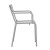 Flash Furniture XU-CH-10318-ARM-SIL-GG Indoor/Outdoor Silver Steel 2 Slat Stackable Armchair addl-9