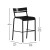 Flash Furniture XU-CH-10318-B-BK-GG Indoor/Outdoor Black Metal 2 Slat Stackable Armchair addl-4