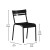 Flash Furniture XU-CH-10318-BK-GG Indoor/Outdoor Black Steel 2 Slat Stack Chair addl-4
