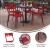 Flash Furniture XU-CH-10318-RED-GG Indoor/Outdoor Red Steel 2 Slat Stack Chair addl-3