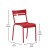 Flash Furniture XU-CH-10318-RED-GG Indoor/Outdoor Red Steel 2 Slat Stack Chair addl-4