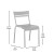 Flash Furniture XU-CH-10318-SIL-GG Indoor/Outdoor Quicksilver Steel 2 Slat Stack Chair addl-4