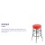 Flash Furniture XU-D-100-RED-GG Double Ring Chrome Red Barstool addl-3