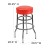 Flash Furniture XU-D-100-RED-GG Double Ring Chrome Red Barstool addl-5