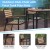Flash Furniture XU-DG-104560062-GG 30" Square Faux Teak Patio Table & 2 Stacking Club Chairs with Teak Accented Arms, 3 Piece Set addl-4