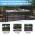 Flash Furniture XU-DG-304860064-GG 30" x 48" Steel Framed Dining Table with Synthetic Teak Poly Slats, Umbrella Hole, 4 Club Chairs, 5 Piece Set addl-3