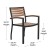 Flash Furniture XU-DG-304860064-UB19BTL-GG 30" x 48" Patio Dining Table, Teal Umbrella, Base & 4 Synthetic Teak Stackable Chairs, 7 Piece Set addl-8