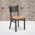 Flash Furniture XU-DG-60099-COF-NATW-GG Hercules Black Coffee Back Metal Restaurant Chair - Natural Wood Seat addl-1