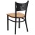 Flash Furniture XU-DG-60099-COF-NATW-GG Hercules Black Coffee Back Metal Restaurant Chair - Natural Wood Seat addl-3
