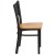 Flash Furniture XU-DG-60099-COF-NATW-GG Hercules Black Coffee Back Metal Restaurant Chair - Natural Wood Seat addl-4