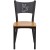 Flash Furniture XU-DG-60099-COF-NATW-GG Hercules Black Coffee Back Metal Restaurant Chair - Natural Wood Seat addl-5