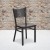 Flash Furniture XU-DG-60099-COF-WALW-GG Hercules Black Coffee Back Metal Restaurant Chair - Walnut Wood Seat addl-1