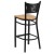 Flash Furniture XU-DG-60114-COF-BAR-NATW-GG Hercules Black Coffee Back Metal Restaurant Barstool - Natural Wood Seat addl-3