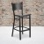 Flash Furniture XU-DG-60114-COF-BAR-WALW-GG Hercules Black Coffee Back Metal Restaurant Barstool - Walnut Wood Seat addl-1