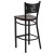 Flash Furniture XU-DG-60114-COF-BAR-WALW-GG Hercules Black Coffee Back Metal Restaurant Barstool - Walnut Wood Seat addl-3