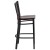 Flash Furniture XU-DG-60114-COF-BAR-WALW-GG Hercules Black Coffee Back Metal Restaurant Barstool - Walnut Wood Seat addl-4