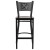 Flash Furniture XU-DG-60114-COF-BAR-WALW-GG Hercules Black Coffee Back Metal Restaurant Barstool - Walnut Wood Seat addl-5