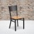 Flash Furniture XU-DG-60115-GRD-NATW-GG Hercules Black Grid Back Metal Restaurant Chair - Natural Wood Seat addl-1