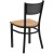 Flash Furniture XU-DG-60115-GRD-NATW-GG Hercules Black Grid Back Metal Restaurant Chair - Natural Wood Seat addl-3