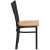 Flash Furniture XU-DG-60115-GRD-NATW-GG Hercules Black Grid Back Metal Restaurant Chair - Natural Wood Seat addl-4