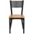 Flash Furniture XU-DG-60115-GRD-NATW-GG Hercules Black Grid Back Metal Restaurant Chair - Natural Wood Seat addl-5