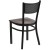 Flash Furniture XU-DG-60115-GRD-WALW-GG Hercules Black Grid Back Metal Restaurant Chair - Walnut Wood Seat addl-2