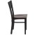 Flash Furniture XU-DG-60115-GRD-WALW-GG Hercules Black Grid Back Metal Restaurant Chair - Walnut Wood Seat addl-3