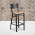 Flash Furniture XU-DG-60116-GRD-BAR-NATW-GG Hercules Black Grid Back Metal Restaurant Barstool - Natural Wood Seat addl-1
