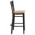 Flash Furniture XU-DG-60116-GRD-BAR-NATW-GG Hercules Black Grid Back Metal Restaurant Barstool - Natural Wood Seat addl-4