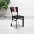 Flash Furniture XU-DG-60117-MAH-BLKV-GG Hercules Black Cutout Back Metal Restaurant Chair - Mahogany Wood Back, Black Vinyl Seat addl-1