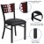 Flash Furniture XU-DG-60117-MAH-BLKV-GG Hercules Black Cutout Back Metal Restaurant Chair - Mahogany Wood Back, Black Vinyl Seat addl-3