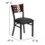Flash Furniture XU-DG-60117-MAH-BLKV-GG Hercules Black Cutout Back Metal Restaurant Chair - Mahogany Wood Back, Black Vinyl Seat addl-4