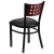 Flash Furniture XU-DG-60117-MAH-BLKV-GG Hercules Black Cutout Back Metal Restaurant Chair - Mahogany Wood Back, Black Vinyl Seat addl-5