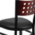 Flash Furniture XU-DG-60117-MAH-BLKV-GG Hercules Black Cutout Back Metal Restaurant Chair - Mahogany Wood Back, Black Vinyl Seat addl-9