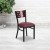 Flash Furniture XU-DG-60117-MAH-BURV-GG Hercules Black Cutout Back Metal Restaurant Chair - Mahogany Wood Back, Burgundy Vinyl Seat addl-1
