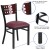 Flash Furniture XU-DG-60117-MAH-BURV-GG Hercules Black Cutout Back Metal Restaurant Chair - Mahogany Wood Back, Burgundy Vinyl Seat addl-3
