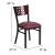 Flash Furniture XU-DG-60117-MAH-BURV-GG Hercules Black Cutout Back Metal Restaurant Chair - Mahogany Wood Back, Burgundy Vinyl Seat addl-4
