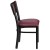 Flash Furniture XU-DG-60117-MAH-BURV-GG Hercules Black Cutout Back Metal Restaurant Chair - Mahogany Wood Back, Burgundy Vinyl Seat addl-7