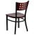Flash Furniture XU-DG-60117-MAH-MTL-GG Hercules Black Cutout Back Metal Restaurant Chair - Mahogany Wood Back & Seat addl-5